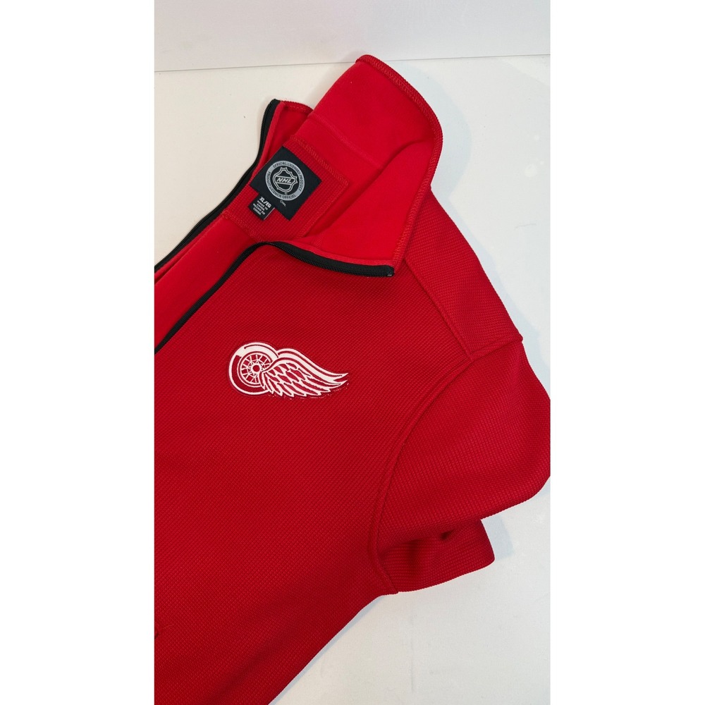 Detroit Red Wings NHL Fleece Full Zip Jacket Mens XL Red Official Licensed